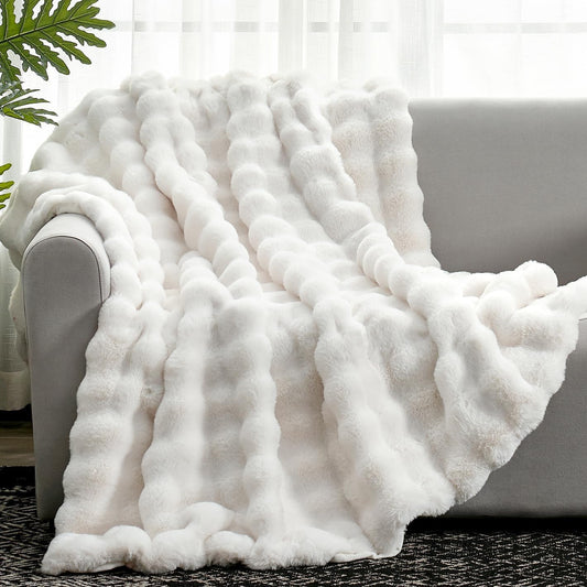 Cozy Bliss Plush Bubble Blanket